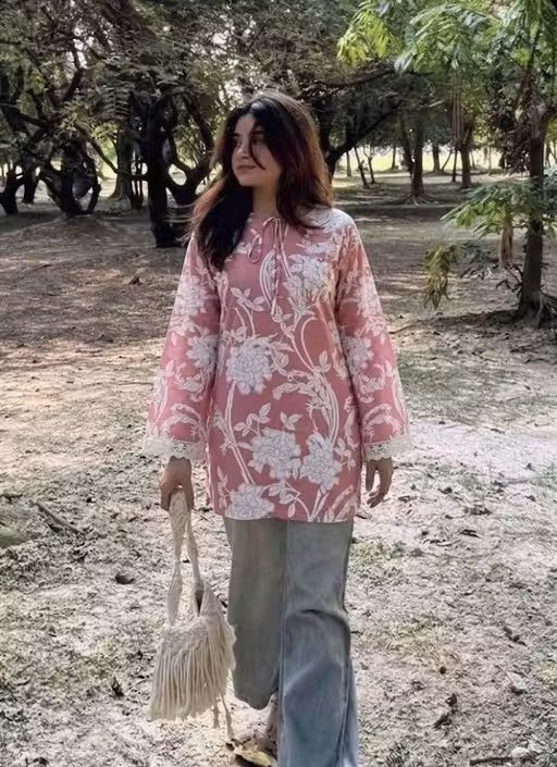 Printed bell sleeves Kurti