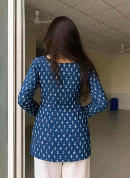 Elegant Printed Kurti for Women - Comfortable Daily Wear Ethnic Top, Stylish and Trendy