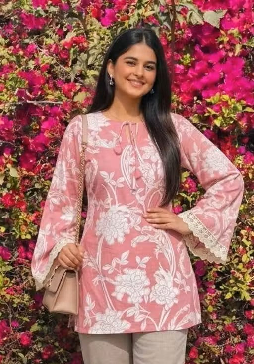 Printed bell sleeves Kurti