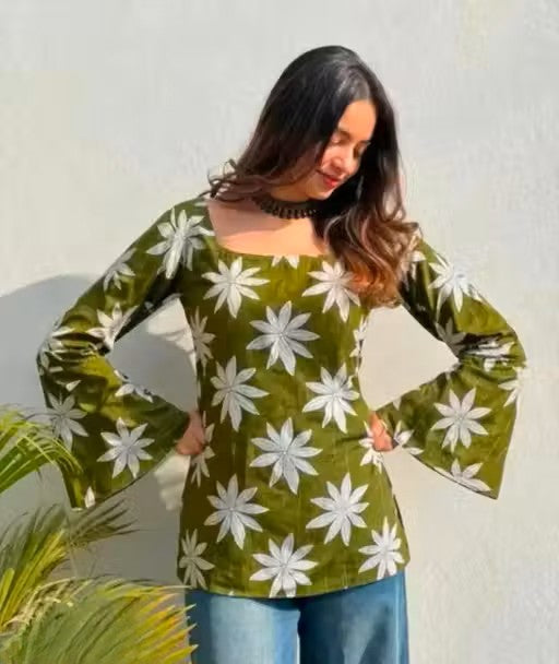 green divines top for Girls